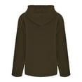 thumbnail image 3 of Women's Hooded Zip Up Faux Shearling Fluffy Teddy Jacket (Brown S), 3 of 4