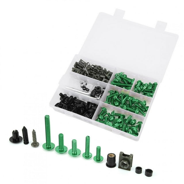 Fugacal 198Pcs/Set Fairing Bolt Set, Fairing Bolt Kit, For Repairing Fairing Pieces Motorcycles