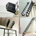 thumbnail image 3 of INTBUYING Narrow Wall Mounted Attic Ladder Al-Mg Alloy Black 8.2-9.2ft 10+2Steps, 3 of 10