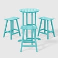 thumbnail image 4 of WestinTrends Malibu Outdoor Patio Counter Height Bar Stools Bistro Bar Table 4-Piece Set, Turquoise, 4 of 8