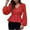 1-Red, variant on Womens Sexy Peplum Tops V Neck Lantern Long Sleeve Blouses Fashion Shirts Trendy Plaid Floral Print T Shirt Top