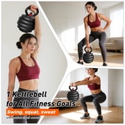Adjustable Dumbbells, 20lbs Free Weight Set with Connector, 4 in1 Dumbbells Set as Barbell, Kettlebells, Push up Stand, Fitness Exercises for Home Gym Suitable Men/Women