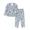 thumbnail image 1 of Fotbe Sea Turtle Conjunto de Pijama de Manga Larga para Mujer con Estampado, Ropa de Dormir de 2 Piezas, Conjunto de Casa Suave y Cómodo con Bolsillos-X-Large, 1 of 7