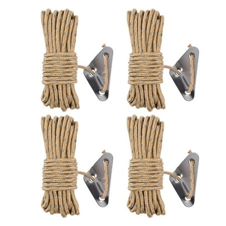 

huanledash 2/4/6 Roll 5m Tent Ropes High Density Adjustable Windproof Reflective Nylon Anti-slip Canopy Rope with Buckle Outdoor Activity