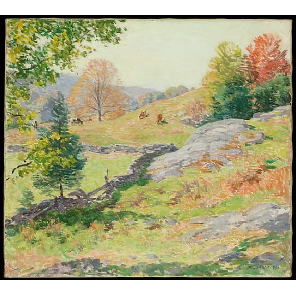 Hillside Pastures�September Poster Print by Willard Metcalf (American, Lowell, Massachusetts 1858�1925 New York) (18 x 24)