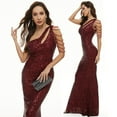 thumbnail image 3 of Vestido estilo hada fantasía celebridad fiesta vestido de noche sexy largo adelgazante tostado vestido nupcial elegante, 3 of 6