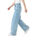 thumbnail image 6 of hengsof Spring Fall Flare Leg Jeans for Teen Girls, Slim Fit Stretch Denim Pants, Bootcut Trousers with Casual Style, Size 6-13 Years, 6 of 6