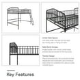 Novogratz Bushwick Metal Full Loft Bed, Black