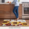 thumbnail image 5 of Sunflower Gray Check Door Mat&nbsp;Indoor Outdoor Entrance, Non Slip Rug for Kitchen Bathroom Entryway Rug, Farmhouse Flowers Butterfly Washable Doormat Floor Mat for Office Home Decor 24x36 Inch, 5 of 8