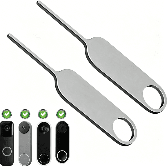 ZHZFKQ Doorbell Security Pin Key for Video, Release Removal Tool,Dismantle Doorbell Battery and Mount Replacement, Compatible with Alro Vedio Doorbell Camera, Chime Keys, 2 Pack