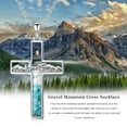thumbnail image 4 of Coachuhhar Mustard Seed Cross Necklace 925 Sterling Silver Turquoise Mountain Pendant Necklaces Christian Jewelry Hiking Gift for Wife Mom Nature Lovers, 4 of 7