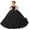 Black, variant on Girl Tulle Flower Dress for Wedding Lace Applique Princess Pageant Dresses Long Girls Party Ball Gow