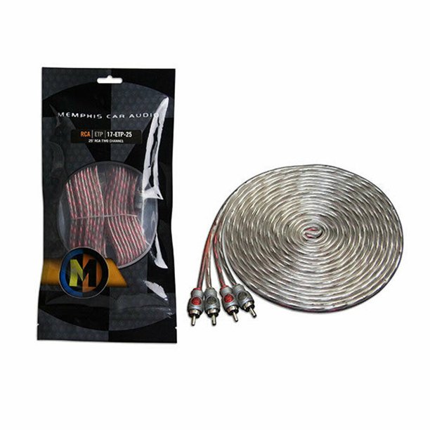 MEMPHIS AUDIO® ETP25 25 FOOT 2CHANNEL TWISTED PAIR RCA CONNECTION