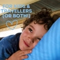 thumbnail image 3 of kinder Fluff Toddler Pillows for Bed (2X) - The Only Kids Pillow 300T Cotton Shell & Down Alternative Fill - Travel Pillow for Children Bedding Set Sleeping Pillow Floor Bed Pillows (14x20in - Blue), 3 of 9
