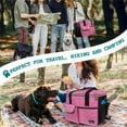 thumbnail image 6 of PetAmi Dog Travel Bag, Travel Pet Bag Organizer, Dog Food Travel Bag with Food Container and Bowls, Dog Travel Supplies Gift Accessories for Weekend Camping, Dog Cat Diaper Bag (Pink, Medium), 6 of 7