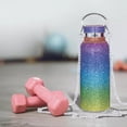 thumbnail image 4 of Fiocias Bottle with Chain 500ml Refillable Insulated Bottle Glitter Vacuum Flask Mug for Rainbow, 4 of 7