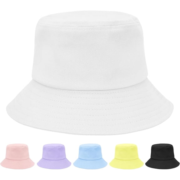 Kids Bucket Hats Summer Sun Protection Beach Cap Cotton Unisex Kids Sun Hat Outdoor Visor Cap for Boys Girls