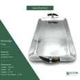 thumbnail image 2 of ELYON 21" Rectangular Serving Tray with Horn Handles, Handmade Silver Platter, 2 of 6