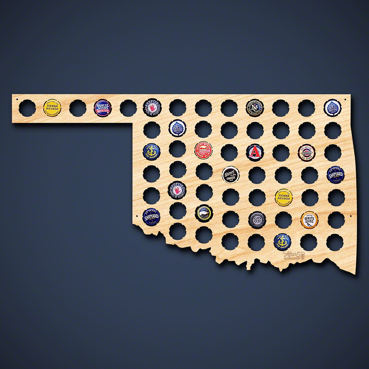 Oklahoma Beer Cap Map