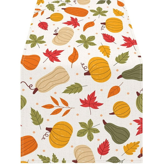 TanSiDing 1pcs Fall Tablecloth Rectangular, Thanksgiving Autumn Harvest Orange Pumpkin Buffalo Plaid Table Cover for Party Picnic Dinner Decor