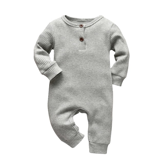 Pelele de punto de manga larga para bebés recién nacidos, 10 colores, mono infantil sólido, ropa