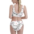 thumbnail image 3 of Daiia Alpacas and Hearts printed 2 piece Swimsuit Bikinis for Women High Waisted Racerback Bathing Suits Summer Tummy Control Scoop Neck Swimwear-XX-Large, 3 of 8