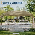 thumbnail image 3 of 10x20 pop - up canopy tent (no side walls): 3 adjustable heights, 6 sandbags (brown), 3 of 6