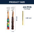 thumbnail image 2 of 400PCS Clear Cellophane Bags With Twist Ties , 2x10 Inches Plastic OPP Pretzel Rod Bags, 2 of 8