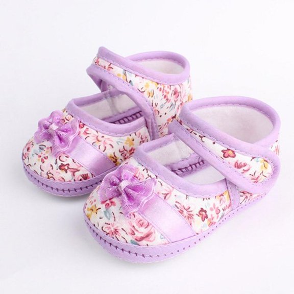 Infant Baby Girls Handmade Flower Princess Flats Toddler First Walkers Soft Cotton Non-Slip Crib Shoes