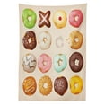 thumbnail image 3 of Ambesonne Donut Tablecloth Rectangular Table Cover, Delicious Glazed Pastries, 52"x70", Multicolor, 3 of 4