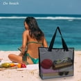 thumbnail image 7 of 2Pcs Large lightweight Mesh Beach Tote Bag With Button Reusable Pool Bag for Travel Shopping Gym, 7 of 7