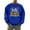Blue, variant on Men Year Fall Fashion Hoodless Pullover Sweatshirt Holiday Logo Print Tops Casual Crewneck Clothing Casual Fall Pullover Long Sleeve Crewneck Loose Tops
