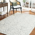thumbnail image 2 of SAFAVIEH Micro-Loop Cornelius Floral Area Rug, Ivory/Grey, 6' x 9', 2 of 8