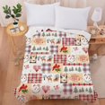 thumbnail image 4 of Christmas Blanket Rustic Christmas Throw Blanket Holiday Christmas Snowflakes Reindeer Cardinal Fleece Soft Blanket 50*60, 4 of 6