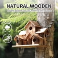 thumbnail image 3 of Zynic Bird Feeders 6 Hole Handmade Bird House Outdoor Bird House Bird House 6 Hole Hummingbird House Hanging Large Bird House Nest Box Bird House Home & Garden, 3 of 6