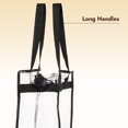 thumbnail image 4 of Bolsas de mano transparentes con cremallera, bolso de hombro transparente de gran capacidad, bolsos transparentes multiusos para el trabajo, escuela y gimnasio, 2 uds., 4 of 5