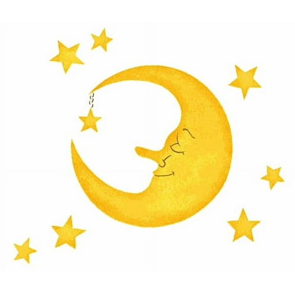 Man in the Moon Wall Stencil -E105 by Designer Stencils