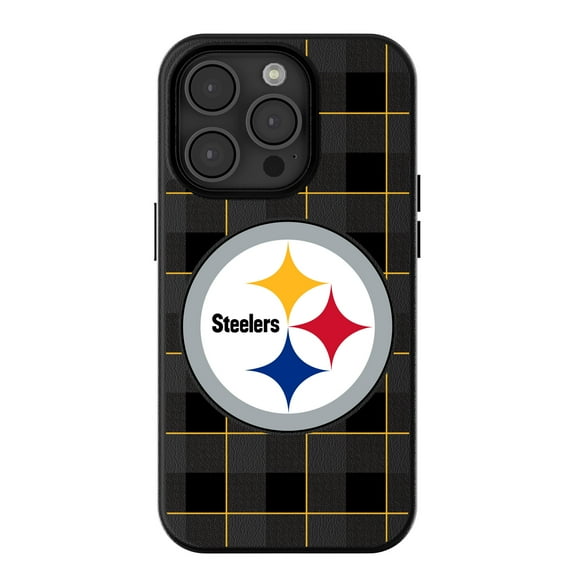 Keyscaper Pittsburgh Steelers Plaid Magnetic Bump iPhone Case