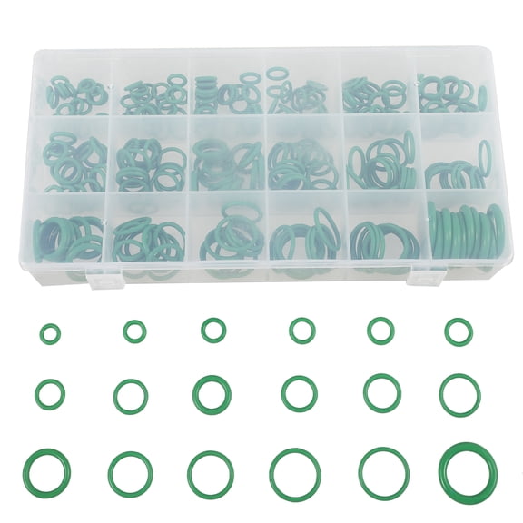 Car Sealing Ring Car Kit Air Conditioner Rubber Green 20.60X10.20X3.00CM 270 Pcs
