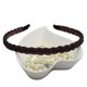 thumbnail image 3 of Diadema tejida con estilo, torcida con cuentas, diadema ancha con perlas finas, accesorios para el cabello de moda, tocado, 3 of 5