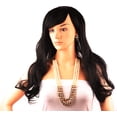 thumbnail image 3 of Sunsoul by Touchstone "Contemporary Kundan Collection" Indian Hollywood look/faux pearls bridal jewelry necklace in antique gold tone for women, 3 of 5