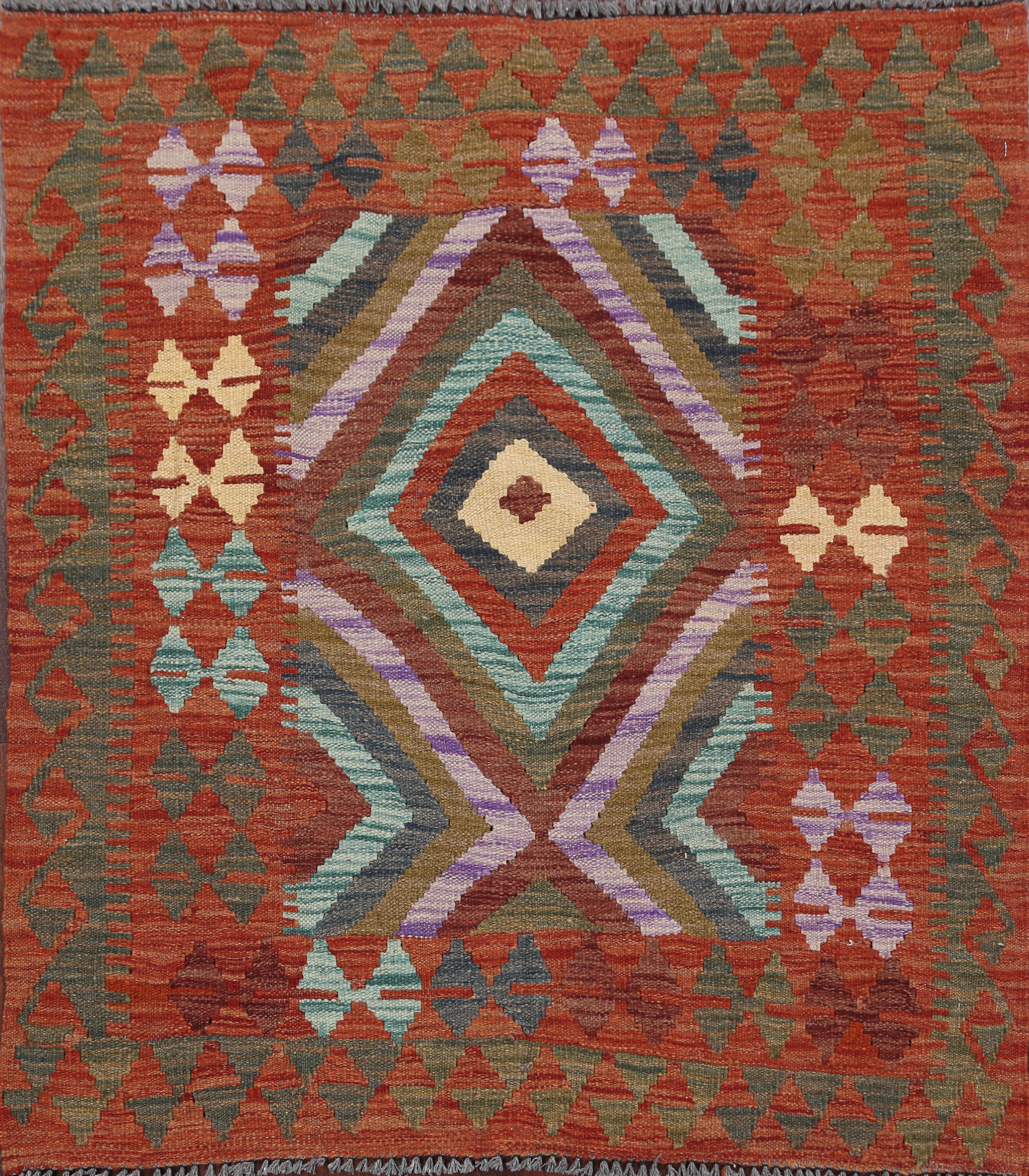 Reversible Southwest Kilim Oriental Area Rug Hand Woven Wool Foyer Carpet 3x3 Walmart Com Walmart Com