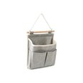 thumbnail image 2 of Wall Mounted Hanging Storage Bag, Bedside Hanging Organizer Pouch with Multi Pockets, Space Saving Holder for Bedroom Living Room Home Phone Remote Accessories Storage, Gray, 2 of 7