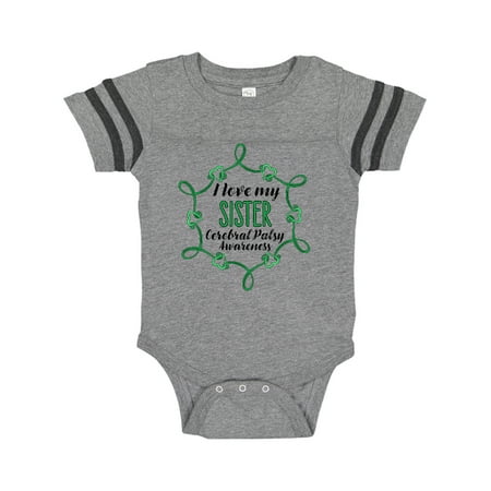 

Inktastic I Love My Sister Cerebral Palsy Awareness Gift Baby Boy or Baby Girl Bodysuit