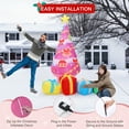 thumbnail image 3 of Festisoul Christmas Inflatable 7ft Blow Up Pink Christmas and 4 Gift Boxes with Built-in LED Lights, Giant Xmas Inflatable Yard Decor for Christmas Holiday Party, 3 of 7