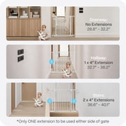 Perma Child Safety 28.8-40.1 Safe Step Baby Gate with Rental Safe Wall Protectors