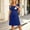 Blue, variant on Women Casual Short Sleeve Maternity Nursing Dress, Loose Summer Breastfeeding Dress