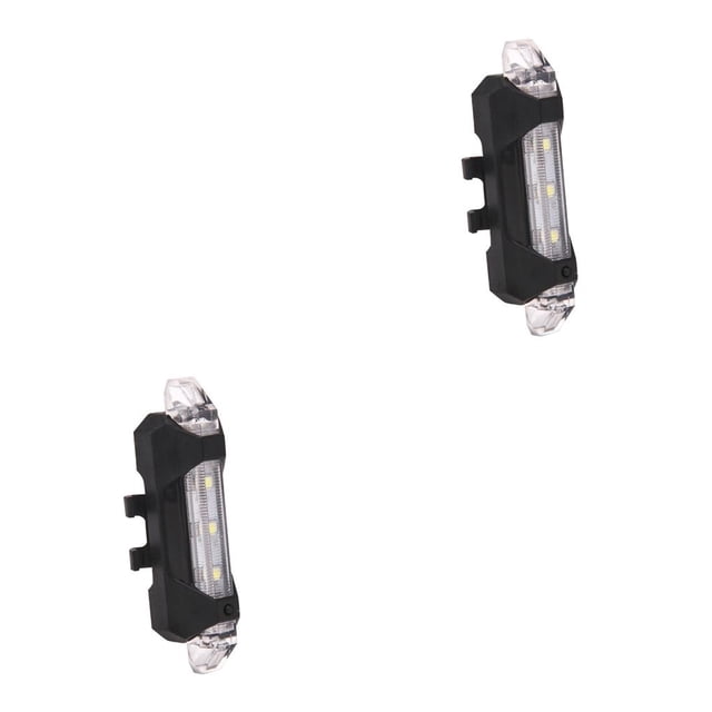 tamizeot Bike Tail Light Multi Lighting Modes Sturdy Rear Lamps Rechargeable Waterproof Cycling Warning Lights Household Shop White 2Set