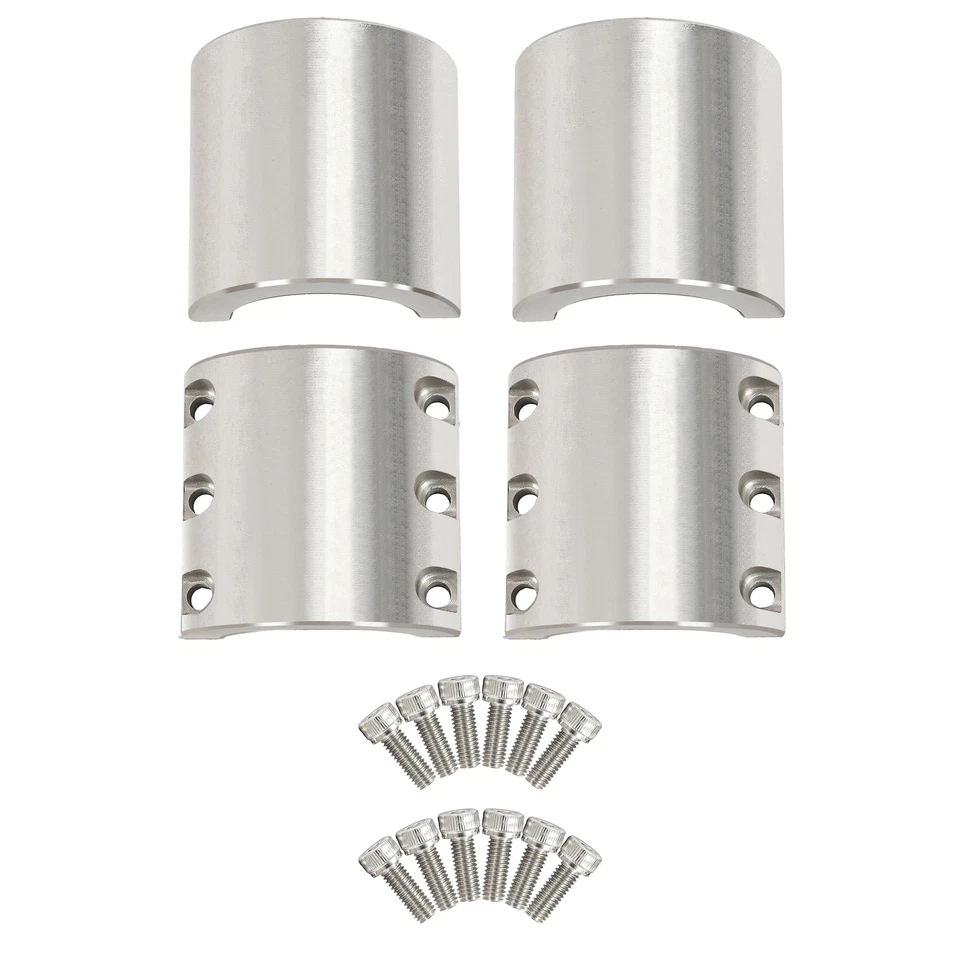 Kojem Collar Tube Clamp for 2" OD Size Tube Steel Weldable Bolt on Roll Bar Cage Clamps Mounts -2 Pcs