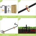 thumbnail image 4 of 36 inch Garden Shepherds Hook 2pk with 5 Prongs, Heavy-Duty Metal Bird Feeder Pole Stand, Garden Holder for Hanging Plant, Wind Chimes, Wedding Decor, 4 of 7